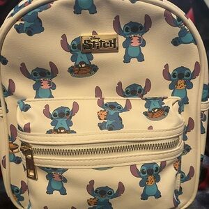 Disney Stitch Kids Backpack - Cream and Blue